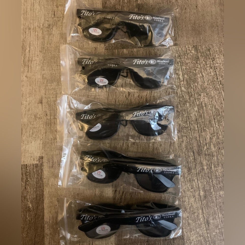 New Set of 5 Black Tito’s Vodka Sunglasses